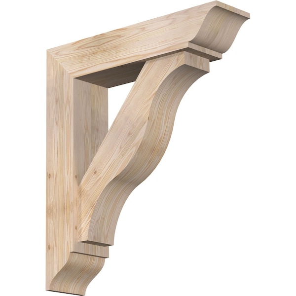 Ekena Millwork Funston Traditional Smooth Bracket w/ Offset Brace, Douglas Fir, 7 1/2"W x 32"D x 36"H BKT0806X32X36FST01SDF - main